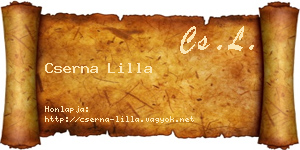 Cserna Lilla névjegykártya